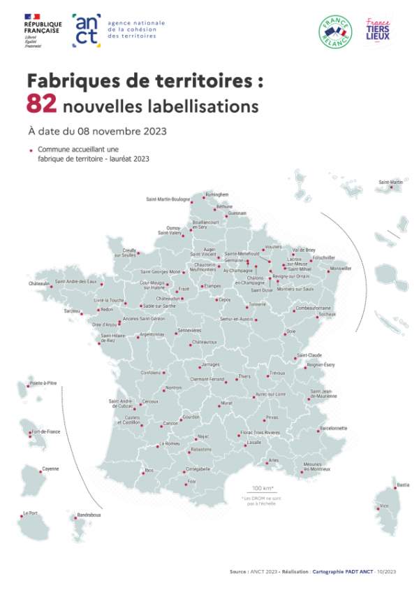 82 nouvelles fabriques de territoires dans toute la France