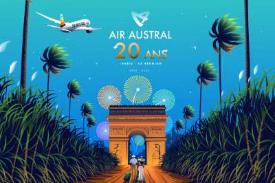 Air Austral célèbre les 20 ans de sa liaison  entre Paris et La Réunion
