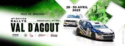 Rallye du Val d’Agout Brassac- 28 au 30 avril 2023