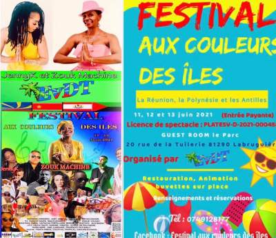 Festival aux couleurs des îles- Labruguière- 11/12/13 juin 2021