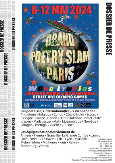 Poetry Slam Word&#039;lympics - Paris-6 au 12 mai 2024