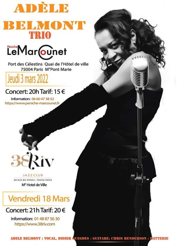 Concerts Adèle Belmont/Paris/3 et 18 mars 2022