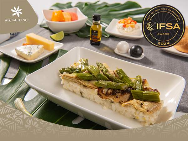 APEX/IFSA Awards 2024 : Air Tahiti Nui remporte la catégorie « Meilleurs repas et boissons à bord » pour la région Pacifique Sud