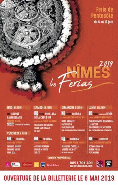 Féria de Nîmes-Pentecôte-6 au 10 juin 2019
