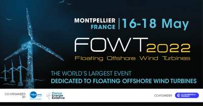 L’édition 2022 du plus grand événement mondial dédiée à l’éolien offshore flottant, FOWT, se prépare activement.  FOWT 2022 se déroulera du 16 au 18 mai en Occitanie.